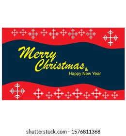 Merry christmas banner template design ilustration vector