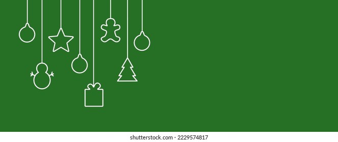 Merry Christmas. Banner template. Vector illustration