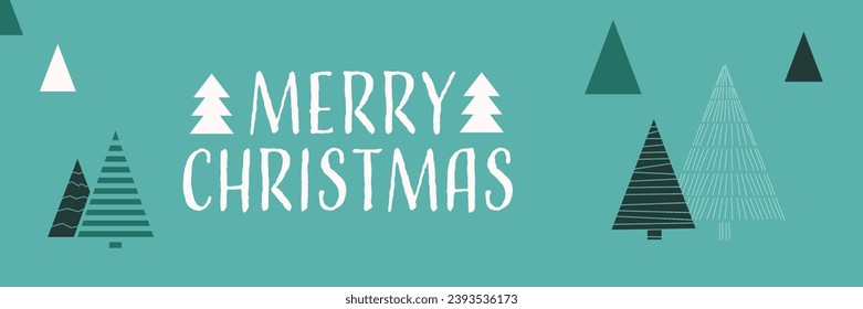 Merry christmas banner. Christmas type.