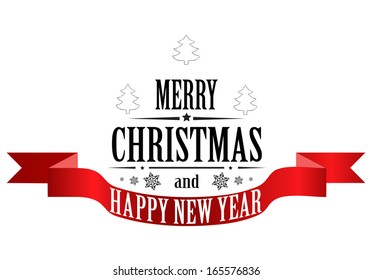 Merry Christmas Banner. Vector