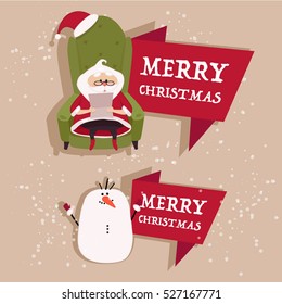 Merry Christmas banner - vector