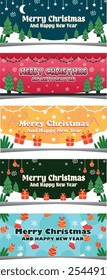 Merry Christmas Banner Vector Design