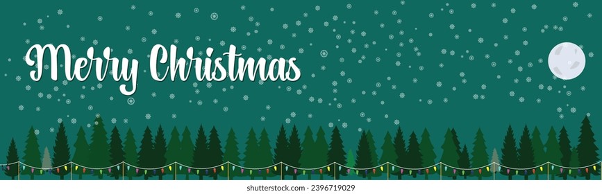 Merry Christmas banner vector holiday illustration background element. right Winter holiday composition. Greeting card, banner, poster
