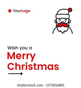 Merry Christmas banner vector illustration.