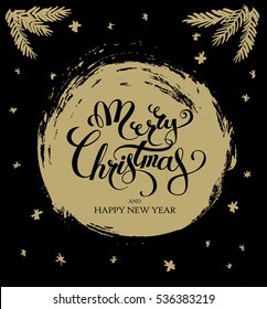 merry christmas banner, vector illustration