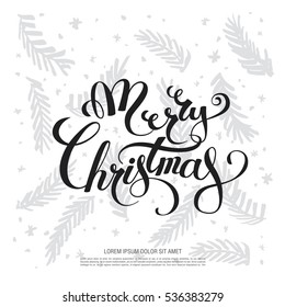 merry christmas banner, vector illustration