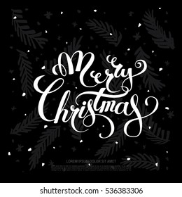 merry christmas banner, vector illustration