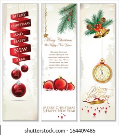 Merry Christmas banner vertical background
