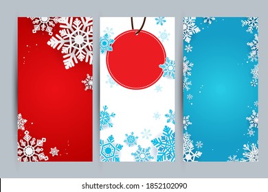 Merry Christmas banner vertical background