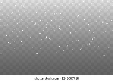 Merry Christmas BannerBackground With Many Falling Snow.  Happy New Year 2019. Celebration. Winter. Vector