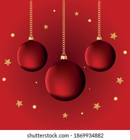 Merry Christmas Bauble Background Vector