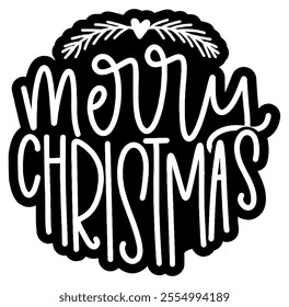 merry christmas bauble merry christmas black vector graphic design and cut file