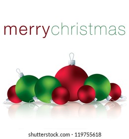 Merry Christmas bauble card in vector format.