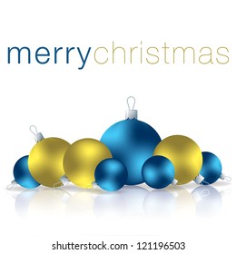 Merry Christmas bauble card in vector format.