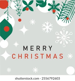 merry Christmas beautiful background card banner poster design. happy new year wish you merry Christmas with isolated on gray color background with Christmas elements design. eps vector format. 