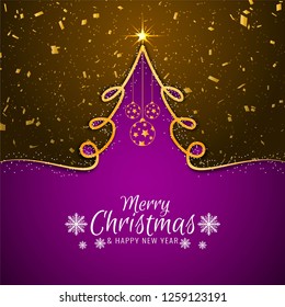 Merry Christmas beautiful background with tree design