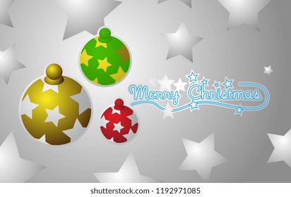 merry christmas, beautiful greeting card background, poster or banner with christmas ball theme. design vector illustration