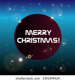 merry christmas, beautiful greeting card background or banner with space and star party theme