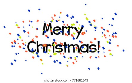 Merry Christmas, Beautiful greeting card poster with calligraphy text for party