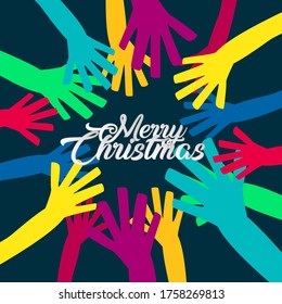 merry christmas, beautiful template banner with youth theme. vector design illustration, graphics elements for t-shirts, the sign, badge or greeting card and background photo booth