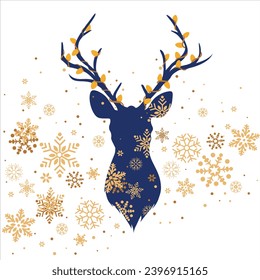 Merry Christmas, Beautiful Christmas Vector Art, Christmas Vector Art, Raindeer illustration, illustrations