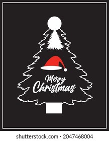 Merry Christmas beautiful vector design xmas December christmas tree