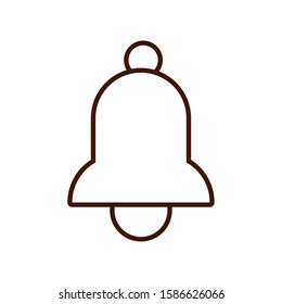 merry christmas bell decoration icon vector illustration design
