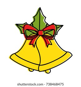 merry christmas bell decorative with bow