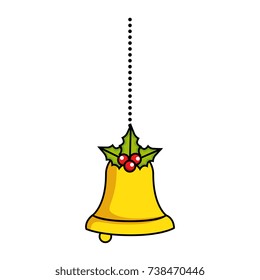 merry christmas bell decorative with bow hanging