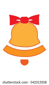 Merry Christmas bell icon illustration vector