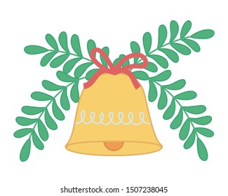 Merry christmas bell vector design