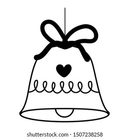 Merry christmas bell vector design