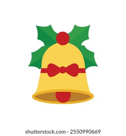 Merry Christmas bell vector illustration