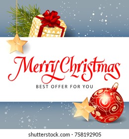 Merry Christmas Best Offer Lettering