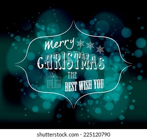 merry christmas the best wish you light vector background