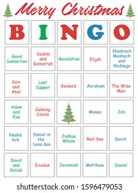 Merry Christmas Bingo Card Design Stock Vector (royalty Free 