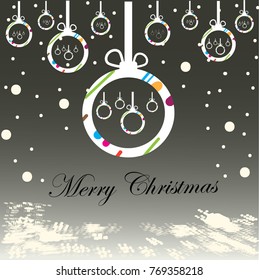 Merry Christmas and the black background.