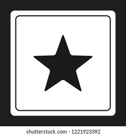 Merry Christmas black icon. Winter icon in flat design isolated on white background. New year sign vector illustration. Star symbol.