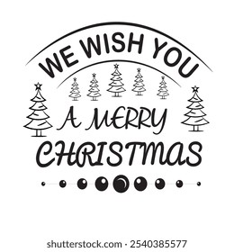 Arte vectorial blanco y negro de las Navidades alegres