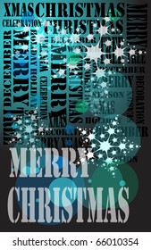 merry christmas in blue