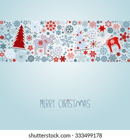 Merry Christmas. Blue Christmas vector elements.