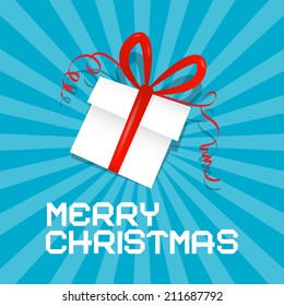 Merry Christmas Blue Vector Illustration