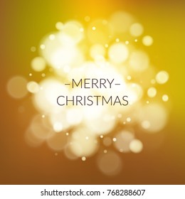 Merry Christmas. Blurred abstract background with snowflake. Vector illustration.