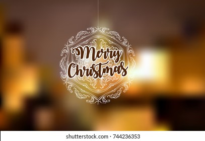 Merry Christmas. Blurred christmas background. Abstract vector illustration.