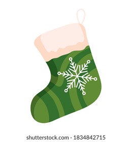 merry christmas boot design, winter season and decoration theme Vector illustration