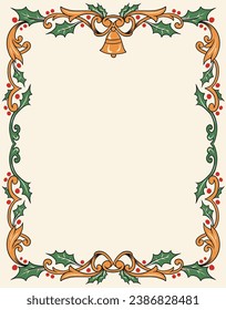 merry christmas border and flag layout themes