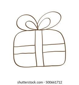 Merry christmas box for your creative design. Vector illustration