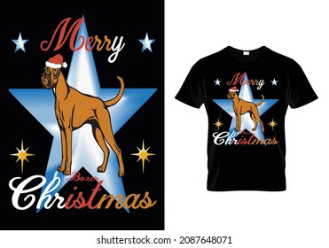Merry Christmas Boxer Awesome T-shirt Design