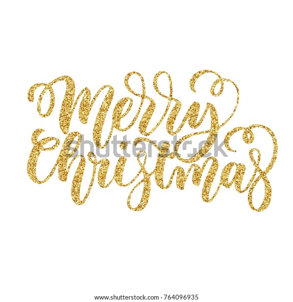 Merry Christmas Brush Fancy Hand Lettering Stock Vector (Royalty Free ...