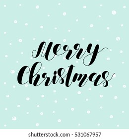 Merry Christmas. Brush hand lettering vector illustration. Motivating modern calligraphy. Can be used for photo overlays, posters, apparel design, prints, home decor, greeting cards and more.